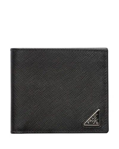Prada Saffiano Leather Wallet In Black