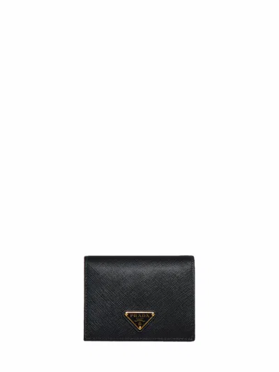 Prada Saffiano Leather Wallet In Black