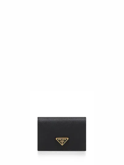 Prada Saffiano Leather Wallet In Black