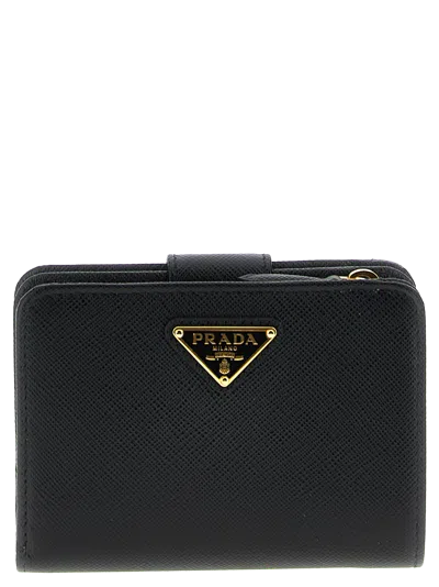 Prada Saffiano Leather Wallet In Black