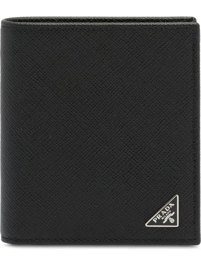 Prada Saffiano Leather Wallet In Black