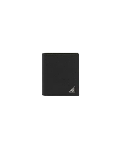 Prada Saffiano Leather Wallet In Black