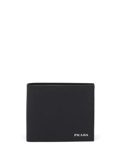 Prada Saffiano Leather Wallet In Black