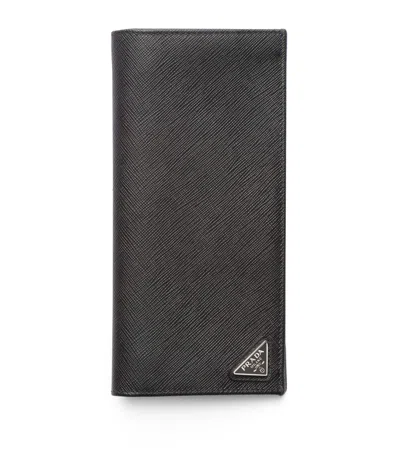 Prada Saffiano Leather Wallet In Black