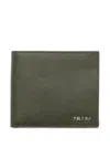 Prada Saffiano Leather Wallet In Brown