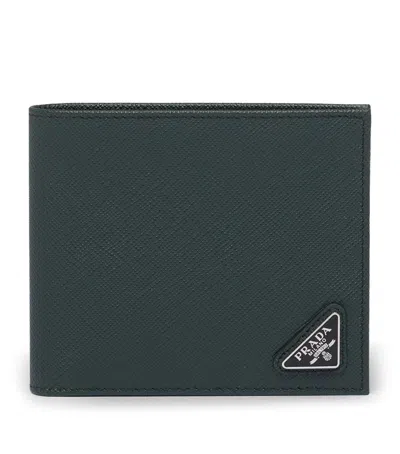 Prada Saffiano Leather Wallet In Green