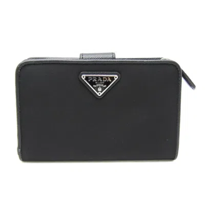 Prada Saffiano Leather Wallet () In Black