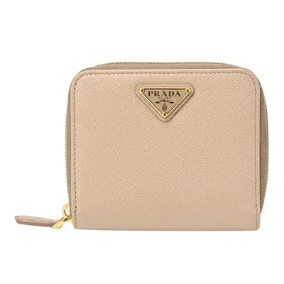 Prada Saffiano Leather Wallet () In Pink