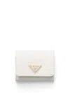 Prada Saffiano Leather Wallet In White