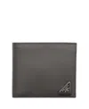 Prada Saffiano Leather Wallet With Coin Purse In Black