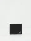 Prada Bi-fold Wallet With Saffiano Leather Coin Purse Accessories In Black