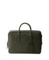 Prada Saffiano Leather Work Bag In Green