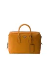 Prada Saffiano Leather Work Bag In Orange