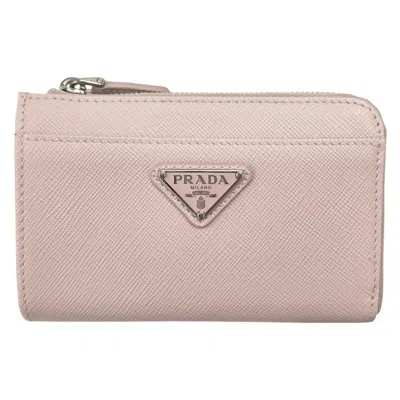Pre-owned Prada Saffiano Light Pink Leather Coin Purse/coin Case ()