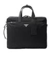 Prada Re-nylon And Saffiano Leather Briefcase In Black