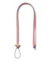 Prada Triangle-logo Saffiano Leather Phone Strap In Pink