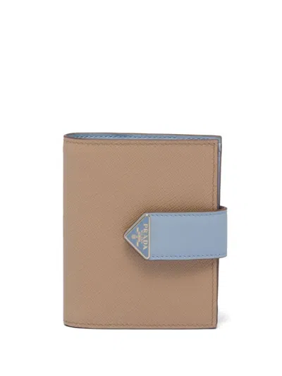 Prada Saffiano Portemonnaie In Neutrals