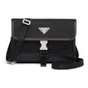 Prada Logo-plaque Smartphone Holder In Black