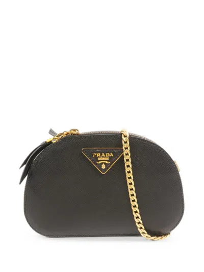 Pre-owned Prada Saffiano Lux Belt Bag In Black