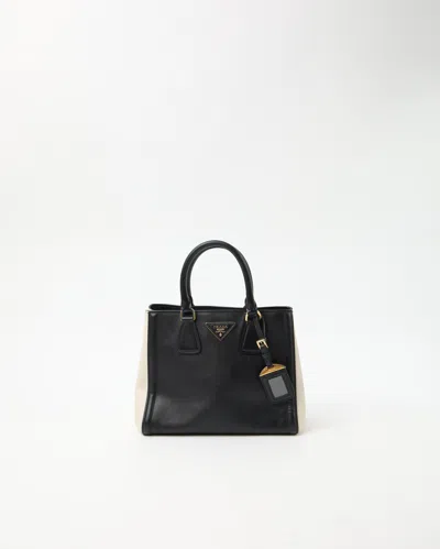 Prada Saffiano Lux Handbag In Black