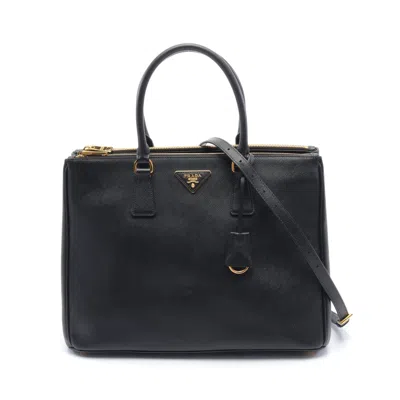 Prada Saffiano Lux Handbag Tote Bag Saffiano Leather 2way In Black