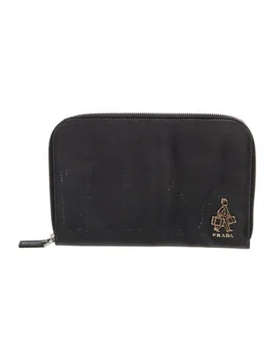 Pre-owned Prada Saffiano Lux Leather Bellhop In Black