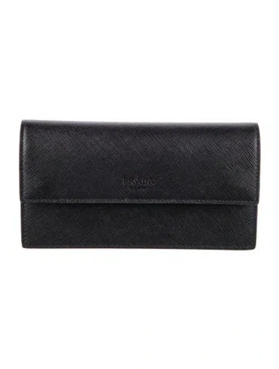 Pre-owned Prada Saffiano Lux Leather Belt Bag In Black
