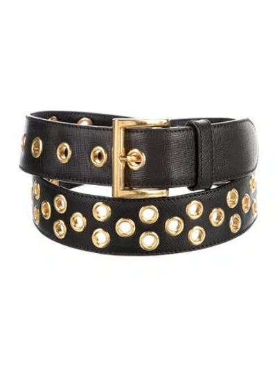 Pre-owned Prada Saffiano Lux Leather Belt In Multi