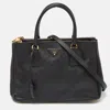 PRADA SAFFIANO LUX LEATHER SMALL GALLERIA DOUBLE ZIP TOTE WITH WALLET