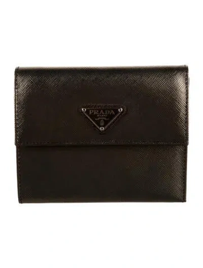 Pre-owned Prada Saffiano Lux Leather Wallet