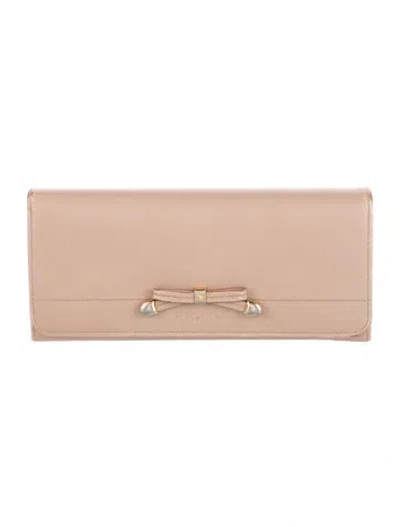 Pre-owned Prada Saffiano Lux Leather Wallet In Neutrals
