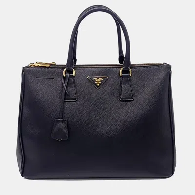 Pre-owned Prada Saffiano Luxe Tote Bag In Black