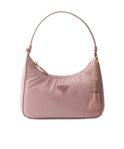Prada Saffiano Mini Bag In Brown