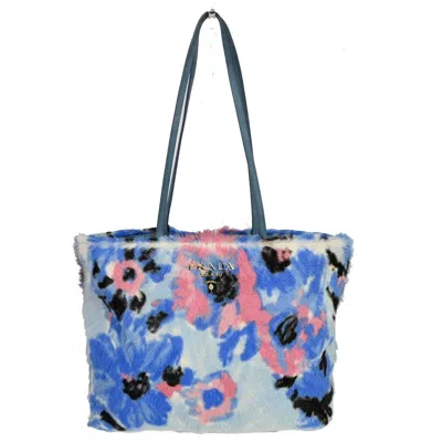 Prada Saffiano Multicolour Fur Shoulder Bag ()