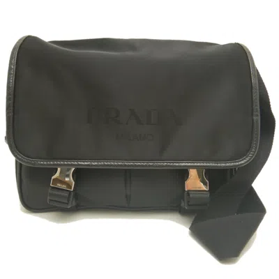 Pre-owned Prada Saffiano Nero Leather Shoulder Bag ()