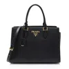 Prada Saffiano Open Satchel In Black