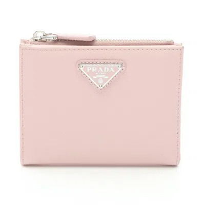 Pre-owned Prada Saffiano Pink Saffiano Wallet (bi-fold) ()
