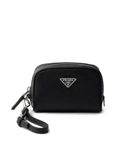 Prada Saffiano Pouch In Black