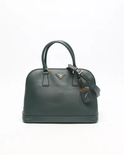 Prada Saffiano Promenade Bag In Green