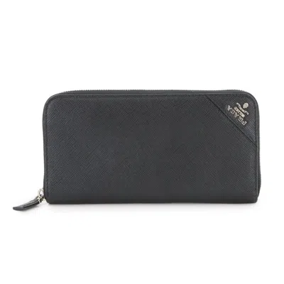 Pre-owned Prada Saffiano Saffiano Long Wallet (bi-fold) () In Multi
