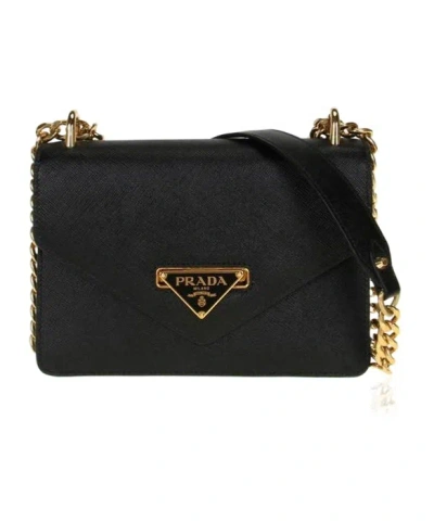 Prada Saffiano Shoulder Bag In Black
