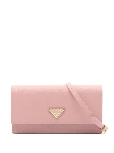 Pre-owned Prada Saffiano Shoulder Bag In Pink
