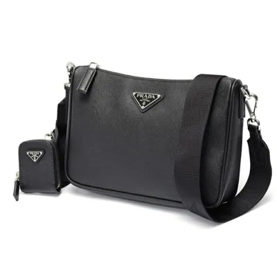 Pre-owned Prada Saffiano Shoulder Bag () In Black