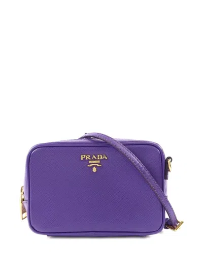 Pre-owned Prada Saffiano Shoulder Bag In Purple