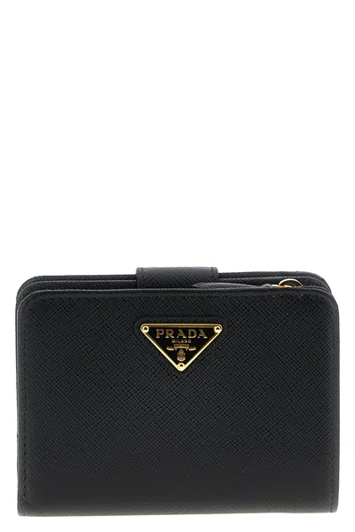 Prada Saffiano Small Wallet In Black