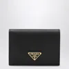 Prada Black Saffiano Leather Small Wallet Women In Black