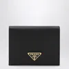Prada Black Saffiano Leather Small Wallet Women In Black