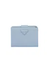 Prada Saffiano Small Wallet In Blue