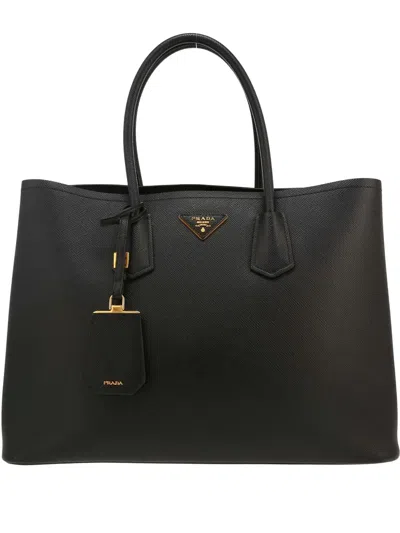 Pre-owned Prada Saffiano Tote Bag In Black