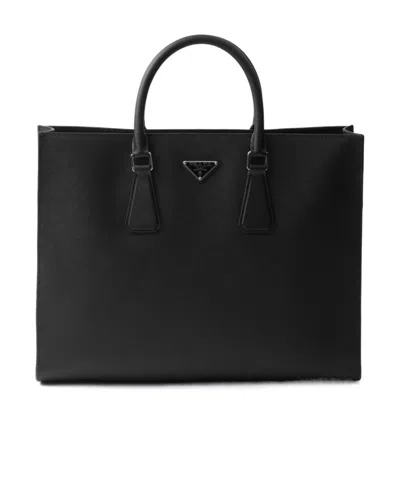 Prada Saffiano Tote Bag In Purple
